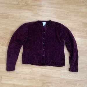 Vintage fuzzy crop cardigan